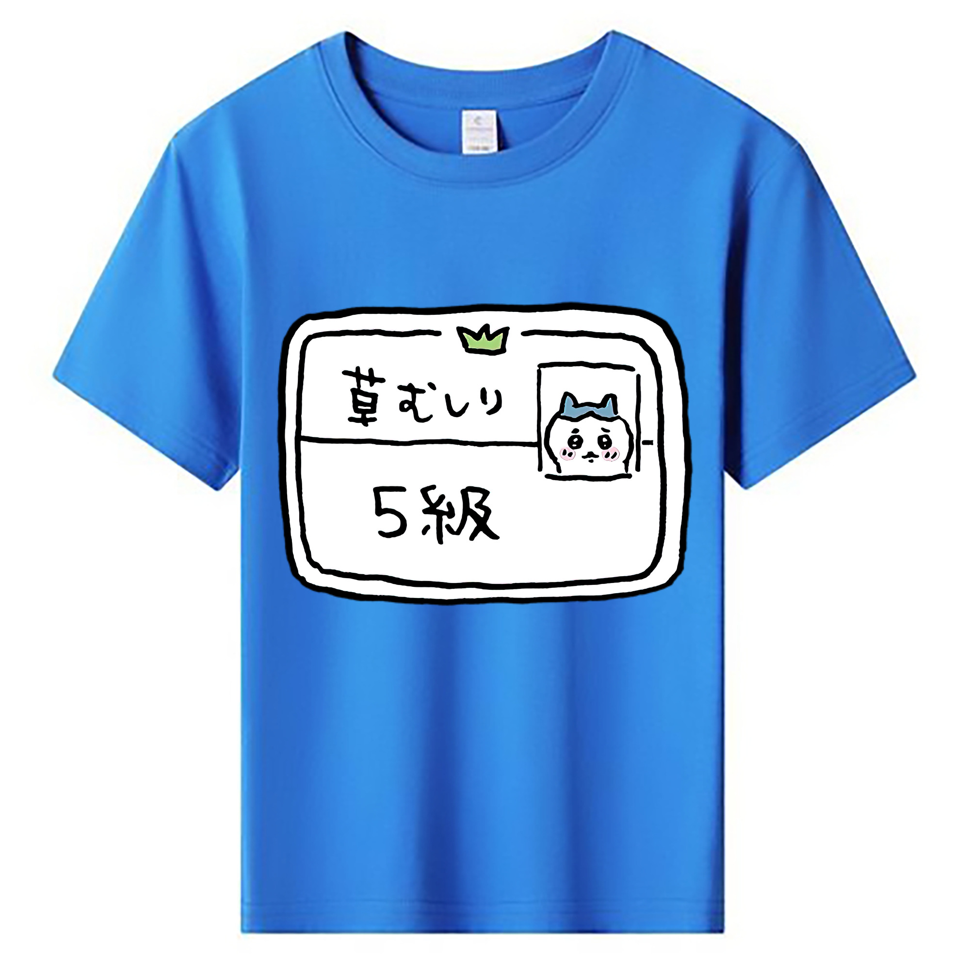 （画像用） ちいかわ ハチワレ Chii-kawa hachiware 綿100％キッズTシャツ（フロントプリント）